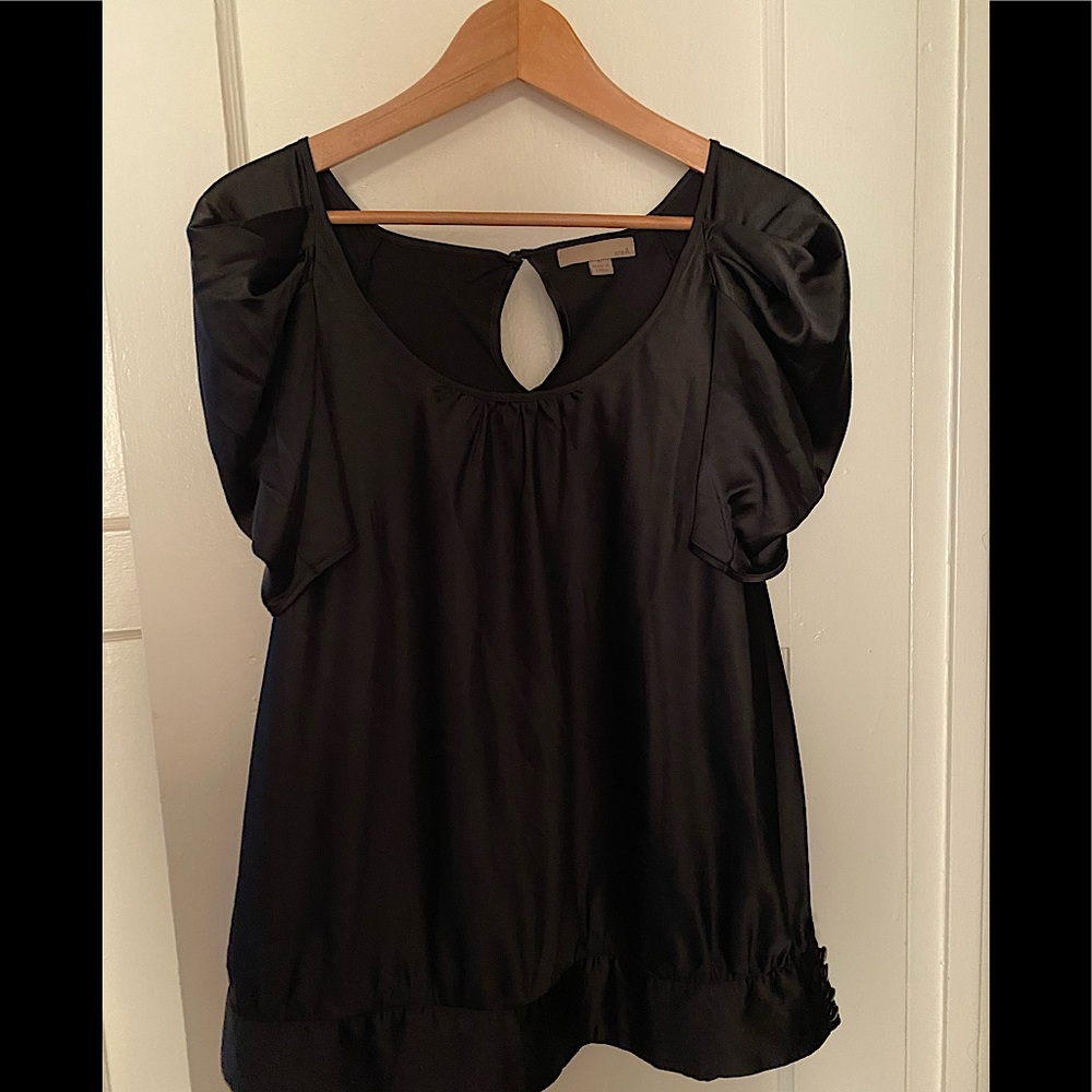 Nordstrom Rack One A Satin Puff Sleeve Top